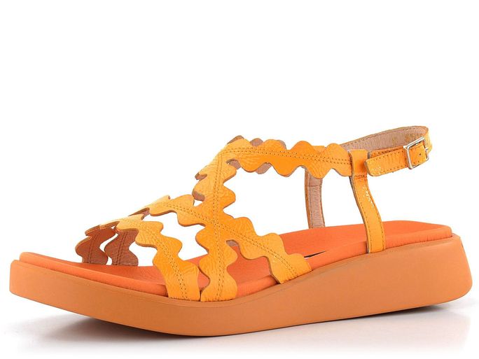 Wonders oranžové lakované sandály C-6510-mango