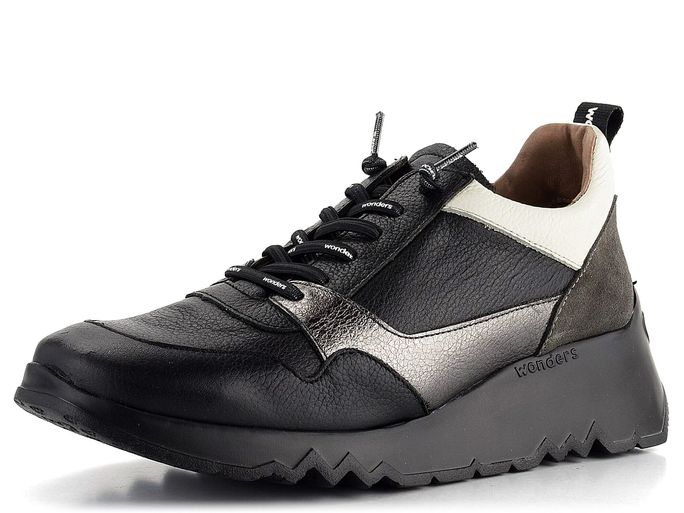 Wonders dámské sneakers polobotky E-6730 negro/plomo