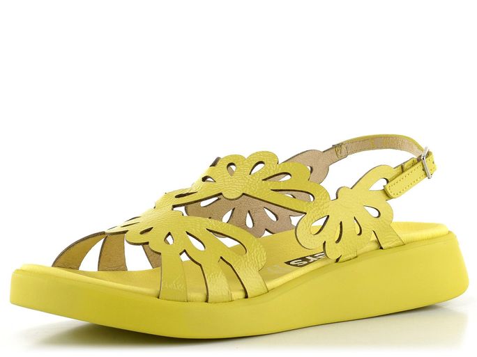 Wonders žluté lakované sandály C-6522 lima